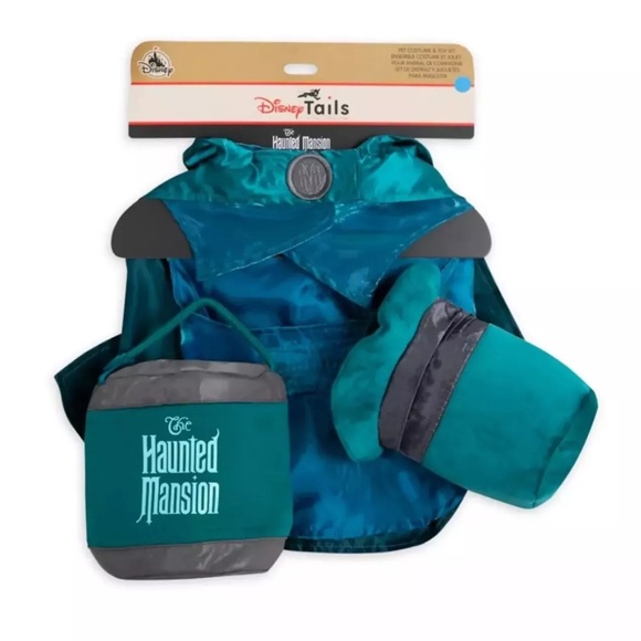 Disney Haunted Mansion Hatbox Ghost Pet Costume & Toy-Disney Tails Halloween NEW - Picture 2 of 10